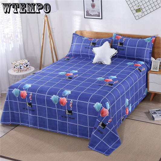 Bed Sheets Printed Comfortable Breathable Skin-friendly Non-ballable Sheets Bedroom Dormitory Bedding Sheet