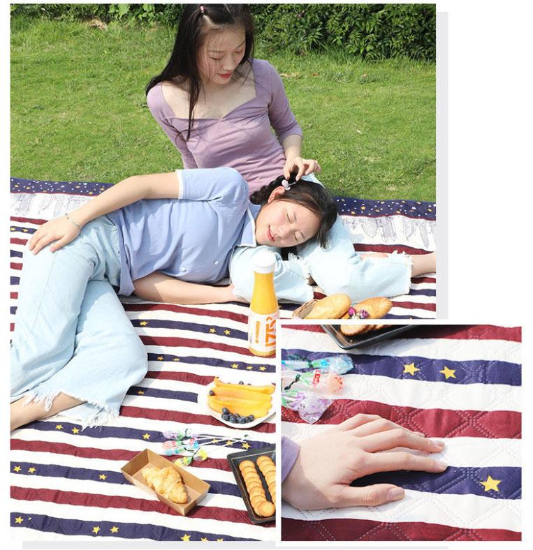 Outdoor Machine Washable Picnic Mat Thickening Ultrasonic Moisture-proof Mat Tent Picnic Portable Spring Outing Lawn Mat