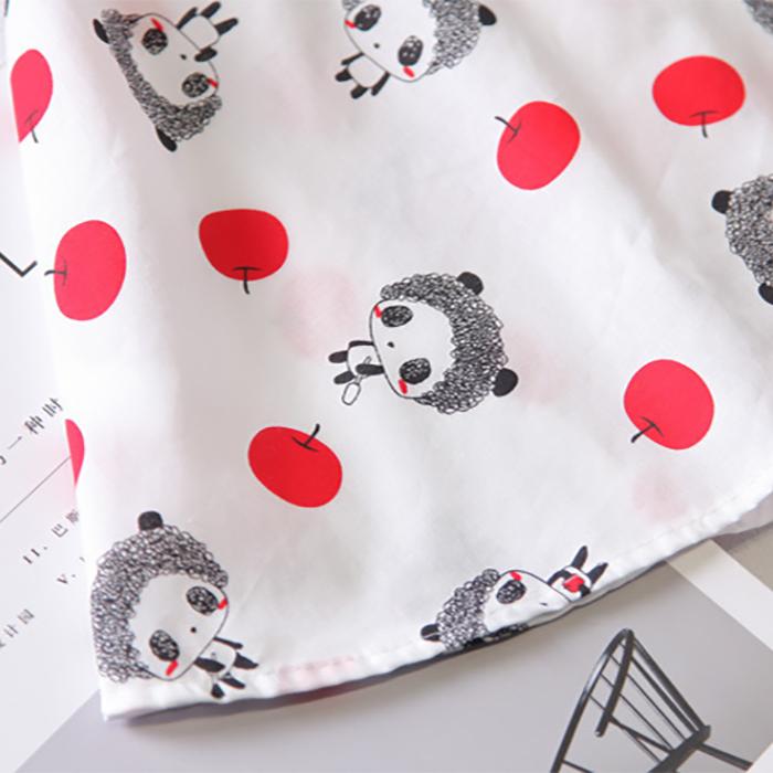 Summer Children's Clothing Korean Girls' Lamb Print Dress Open Back Suspender Girls' Princess Skirt