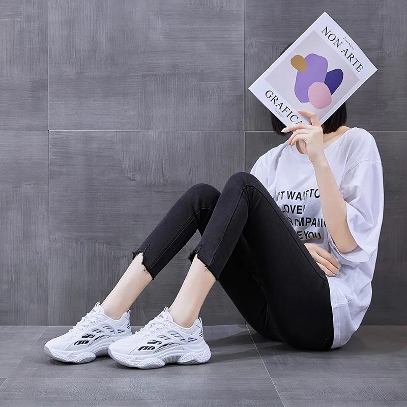 Sports Shoes Women Ins All-match Light and Breathable Comfortable Women's Shoes Net Shoes Sneakers Casual Shoes