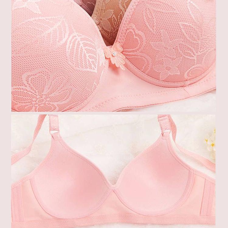 Women's Underwear Large Size Bra Thin Without Steel Ring Gathered Anti-sagging Breathable and Comfortable