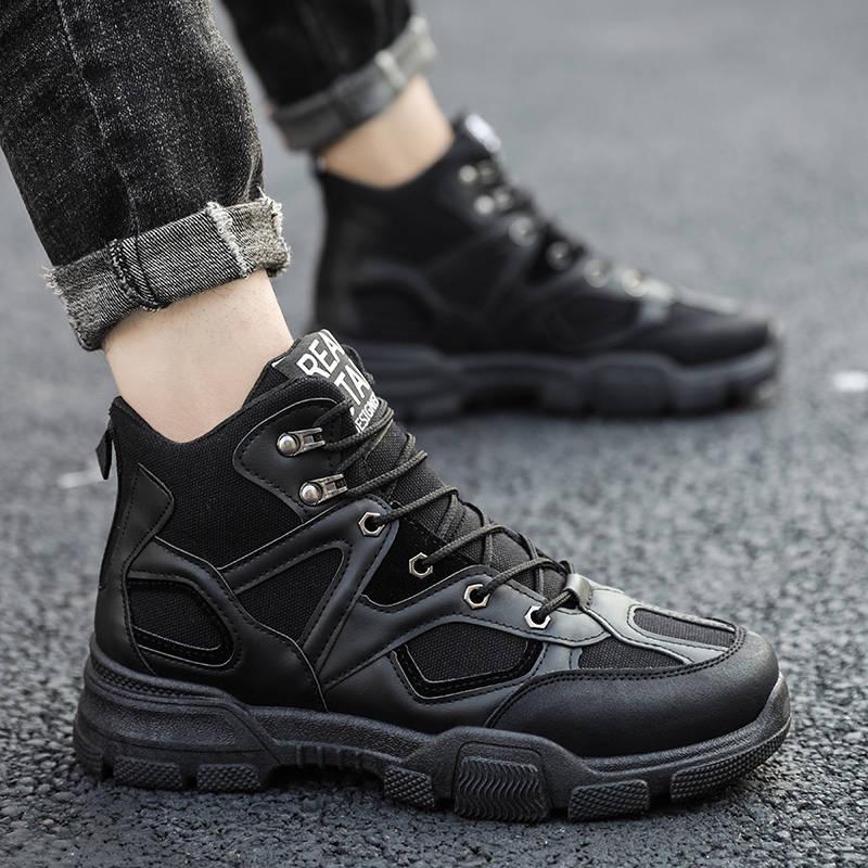 Autumn Winter Sneakers Men Outdoor Tooling Shoes Non-slip Fashion Men Casual Shoes Martin Boots