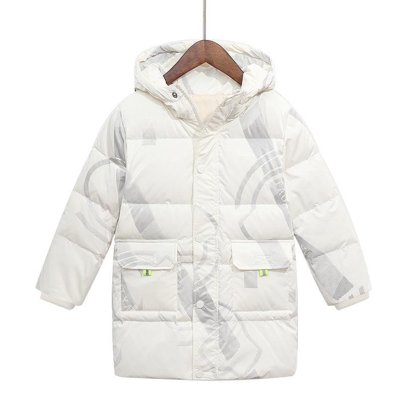 3-12Y Toddler Girls Long Jacket Outwear Children Cotton-padded Jacket Girl Winter Down Clothes Warm Coat Fur Hooed Snowsuit Kids