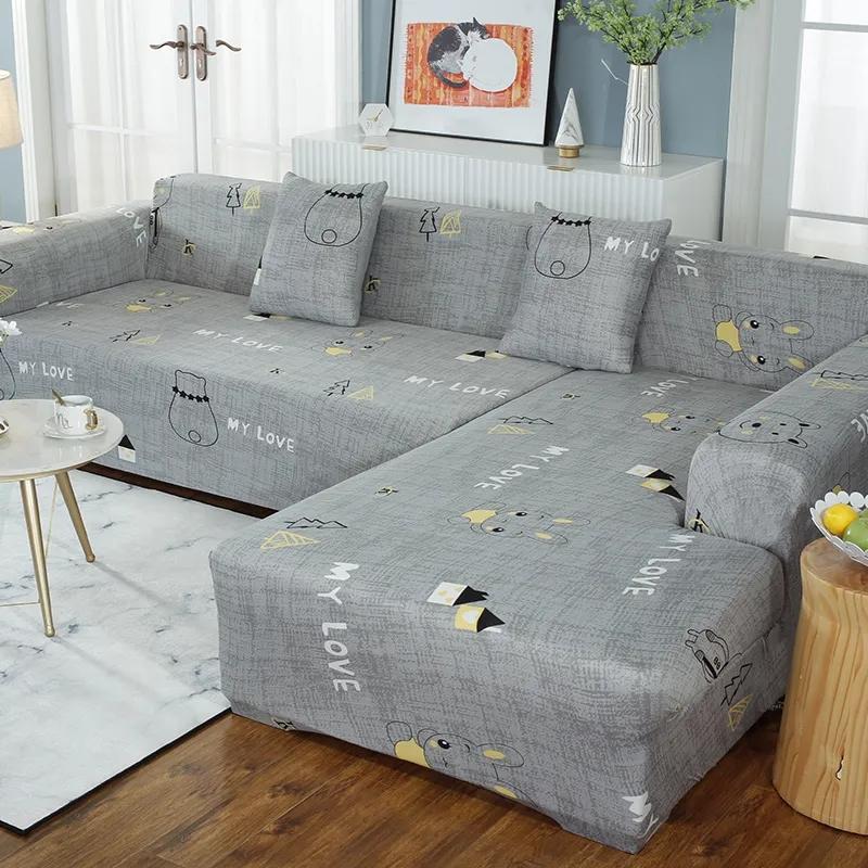 Cover for Couch Sofa Slipcover L Shape Covers Sofa Elastic 1/2/3/4 Seaters Sofa Slip Covers for Living Room Home Decor