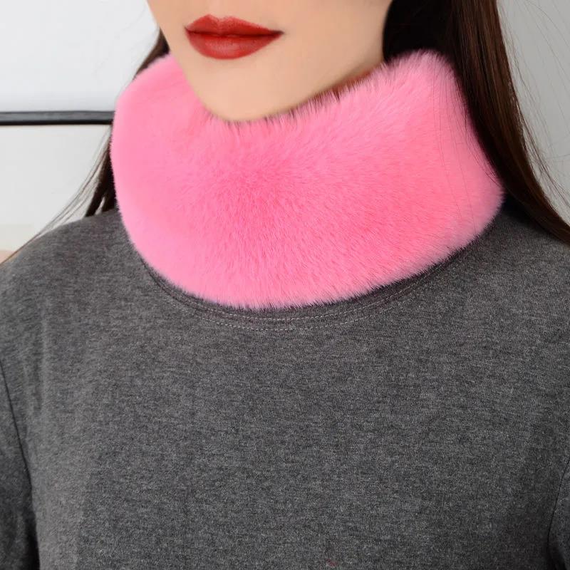 Women's Korean Style Bib Scarf Winter Thick Warm Scarf Female All Match Pullover Collar Neck Protection Soft Thermal Neck Cover Solid Neckerchief