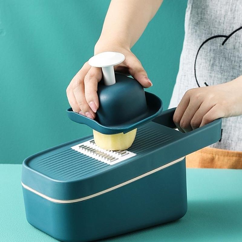 Vegetable Cutting Artifact Multi-function Vegetable Cutting Grater Potato Shredder Shredder Wiping Artifact Drain Basket