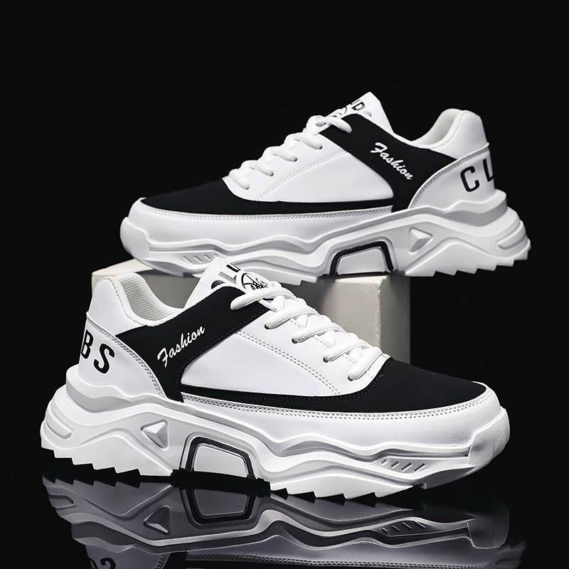 Men's Shoes Blue Lace Up Men's Casual Shoes Light Comfortable Shoes Walking Sneakers Daddy Shoes