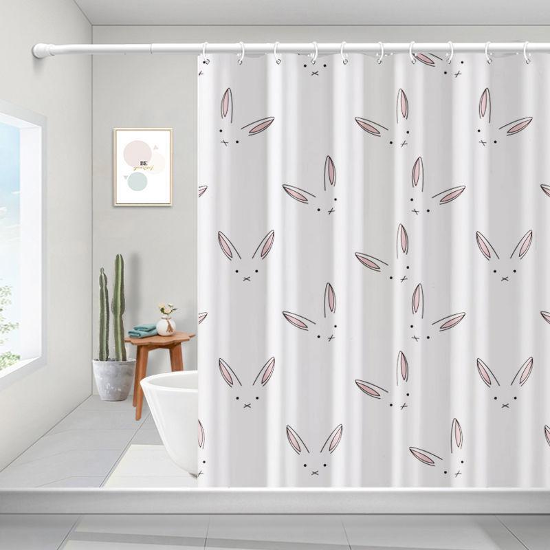 The Bathroom Shower Curtain Separates Wet and Dry Without Sticking To The Body, Waterproof and Mildew-proof Bathroom Shower Curtain