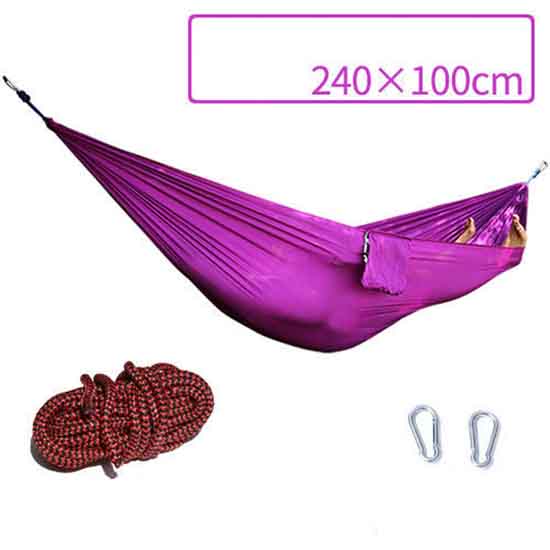 Parachute Cloth Hammock Ultra-thin Breathable Single Double Outdoor Indoor Family Hammock Swing