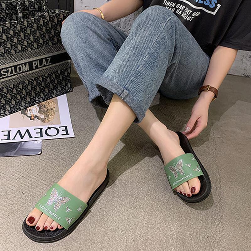 Slippers Women's Summer Non-slip Deodorant Indoor and Outdoor Wear Personalized Korean Fashion Flat Bottom All-match Slippers