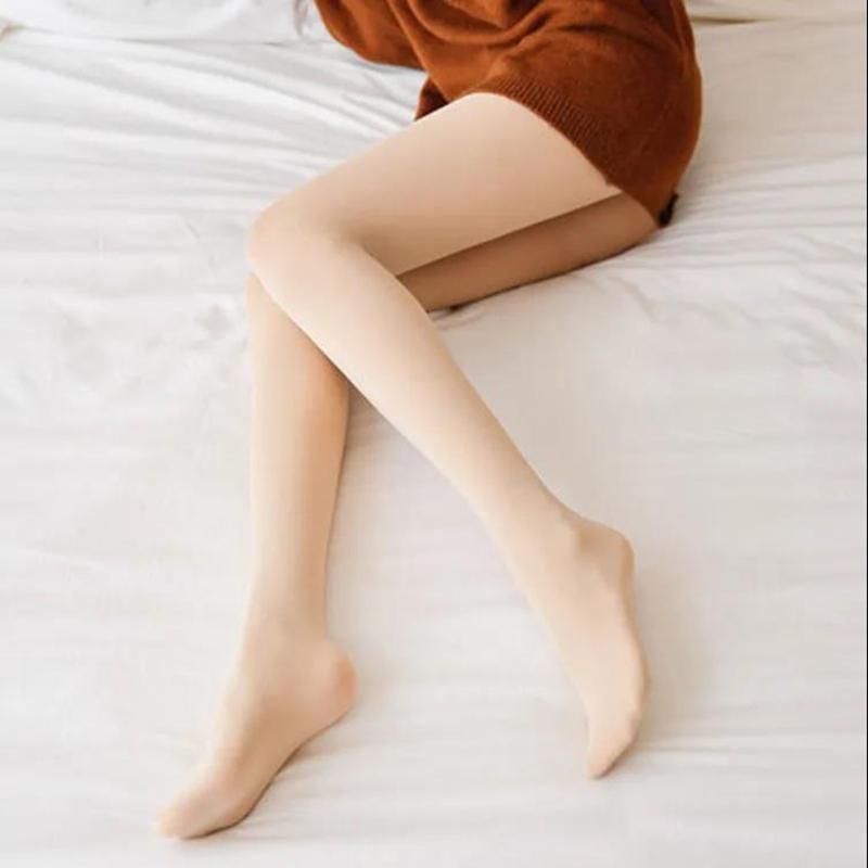 Winter Nude Plus Velvet Thick Skinny Pants Autumn and Winter Warm Pants Outer Wear Leggings Women's Leg Thick Stockings