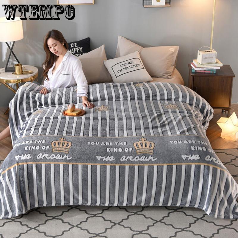 Winter Coral Blanket Warm Plush Sheets Double Quilt Spring and Autumn One-piece Flannel Blanket