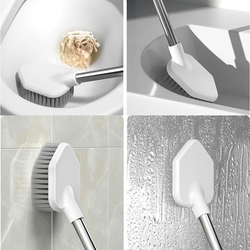 Long-handled Toilet Cleaning Toilet Brush for Dead Ends Toilet Wall-mounted Soft Hair Suit with Base Toilet Brush