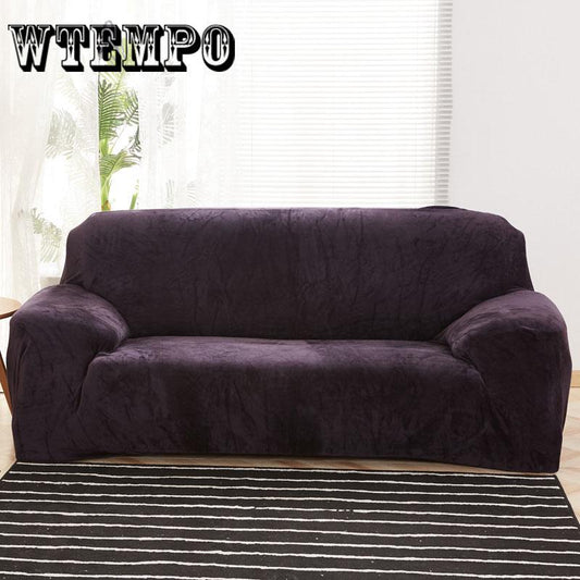 Plush Thicken Elastic Sofa Cover Universal Slipcover 1-4 Seater Stretch Couch Cover for Living Room