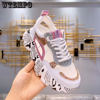 Fashion Women Sneakers Female Shoes Woman Chunky Sneakers Women Mesh Ladies Dad Wedge Sneakers