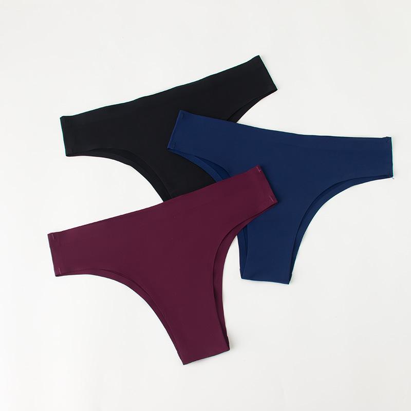 3Pcs/Set Women Cotton Panties Comfortable Thongs Underwear Women Bikini Underpants Low-rise Girl's T-back Panties