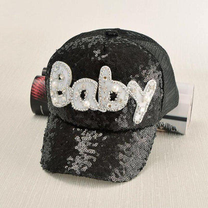 Baby Children Sun Hat Summer Baby Baseball Letter Baby Sequined Cap Baby Boy Girls Children Sun Hat