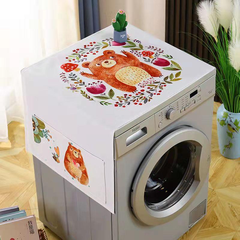 Refrigerator Cover Microwave Dust Cover Waterproof Washing Machine Cover Refrigerator Dust Cover Cover Towel Household Dust Cloth Dustproof Cloth