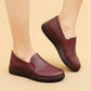 Middle-aged and Elderly Mother Shoes Spring and Autumn Flat Bottom Non-slip Leather Shoes Soft Bottom Comfortable Single Shoes Casual Leather Shoes