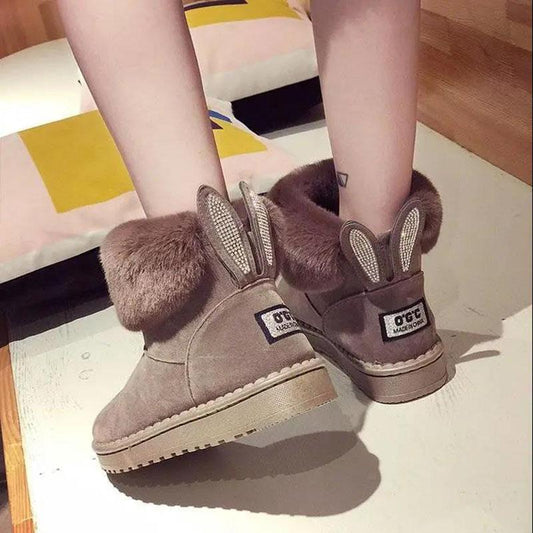 36-43 Large Size Women's Shoes Snow Boots Autumn and Winter Korean Short Boots Thick-soled Cotton Shoes Plus Velvet Women's Boots