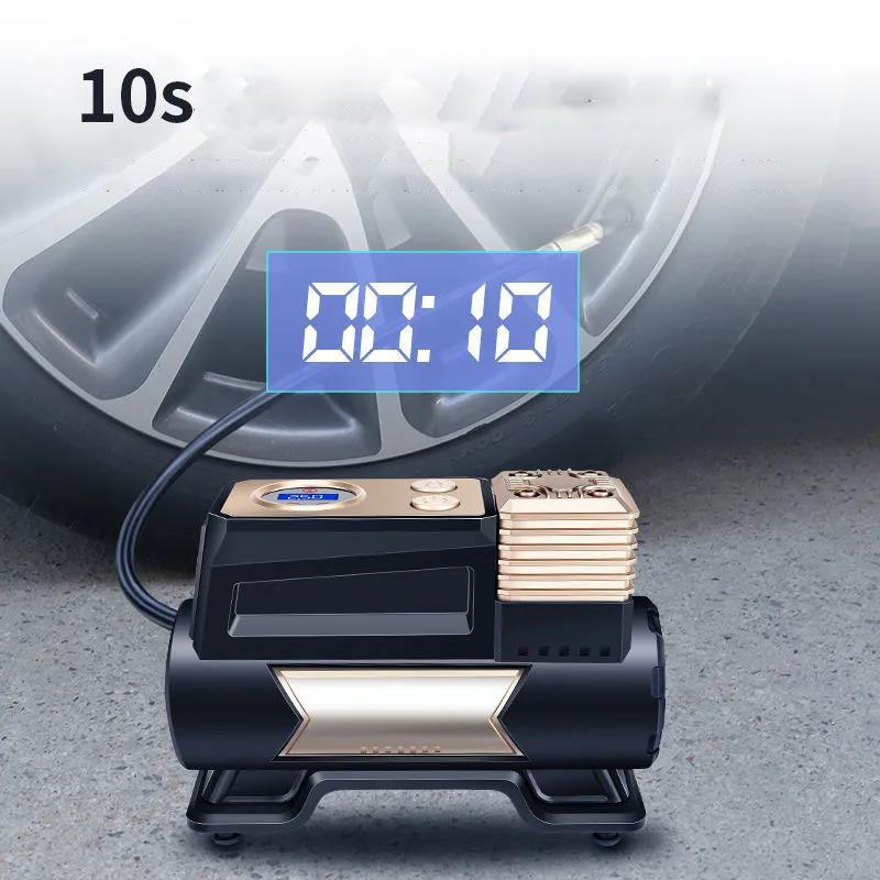 Digital Display Car Air Pump Set Portable Tire Pressure Monitor Multi-function  Air Pump Cigarette Lighter Head