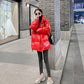 Glossy Student Women's Cotton-padded Jacket Cotton Clothes Loose Thick Winter Jacket for Women Mid-length Female Jacket Coat