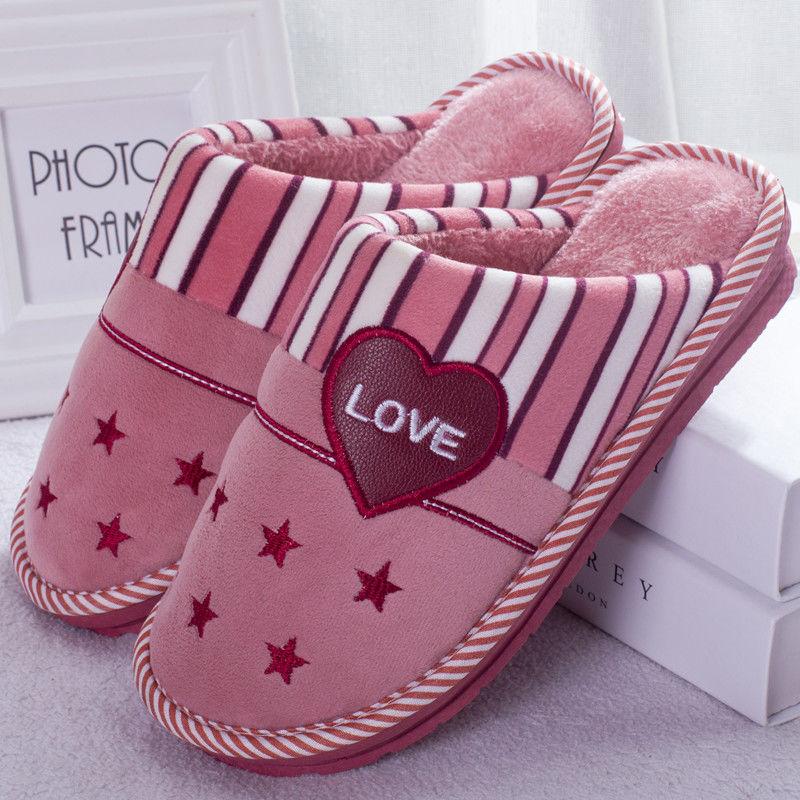 Winter Large-size Thick-soled Cotton Slippers Home Non-slip Indoor Cotton Slippers Women's Warm Thick Cotton Mop