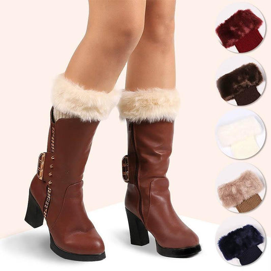 Autumn and Winter Fur Boots Set Europe and The United States Short Wool Warm Odes Case Stylish Ladies Leg Shoes Set Leg Cover