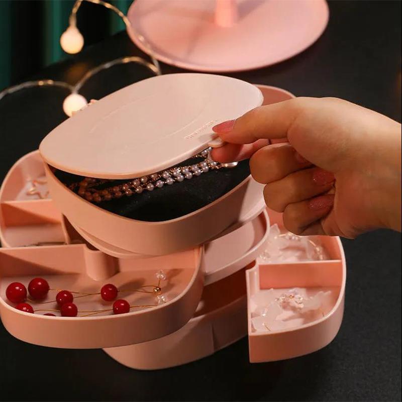 Travel Portable Jewelry Box Jewelry Storage Box Case Holder Multi-function Earring Necklace Plate Jewelry Organizer