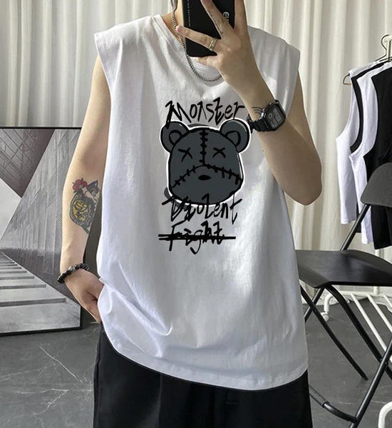 Men's Sports Vest New Summer Sleeveless T-shirt Fashion Trend Loose Youth Clothes