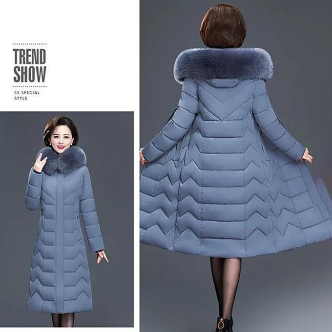 Winter Coat Women's Long Over-the-knee Plus Size Thin Padded Jacket Padded Down Padded Jacket To Keep Warm In Winter