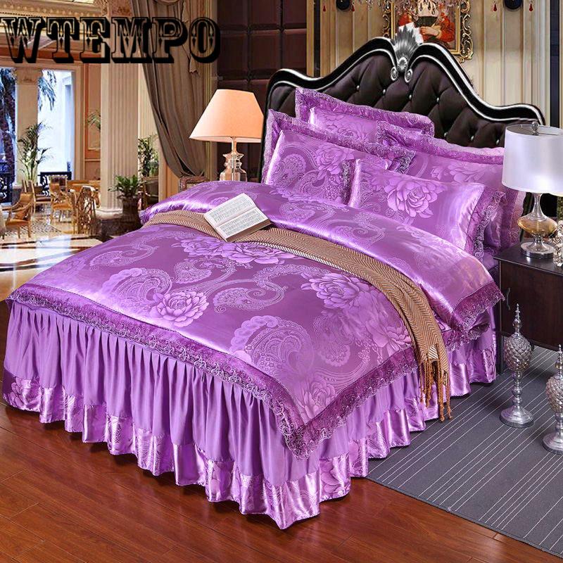 Jacquard Bedding Sets King/Queen Size Wedding Bedclothes Bedspread duvet Cover /Pillowcases