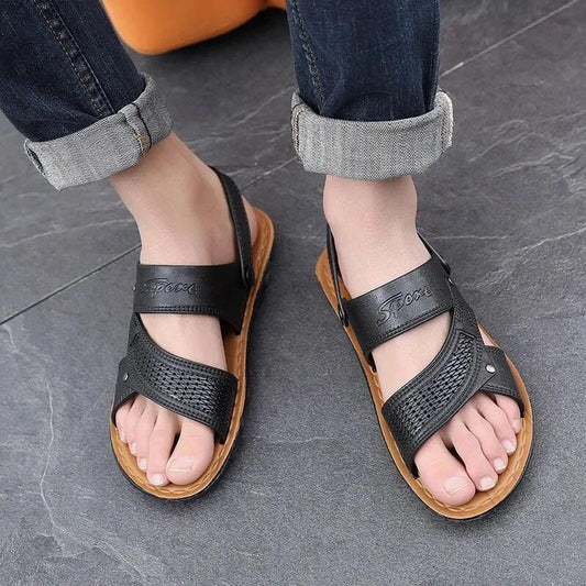 Summer Waterproof Non-slip Sandals For Men Soft Bottom Wear-resistant Dual-use Slippers Breathable Beach Sandals