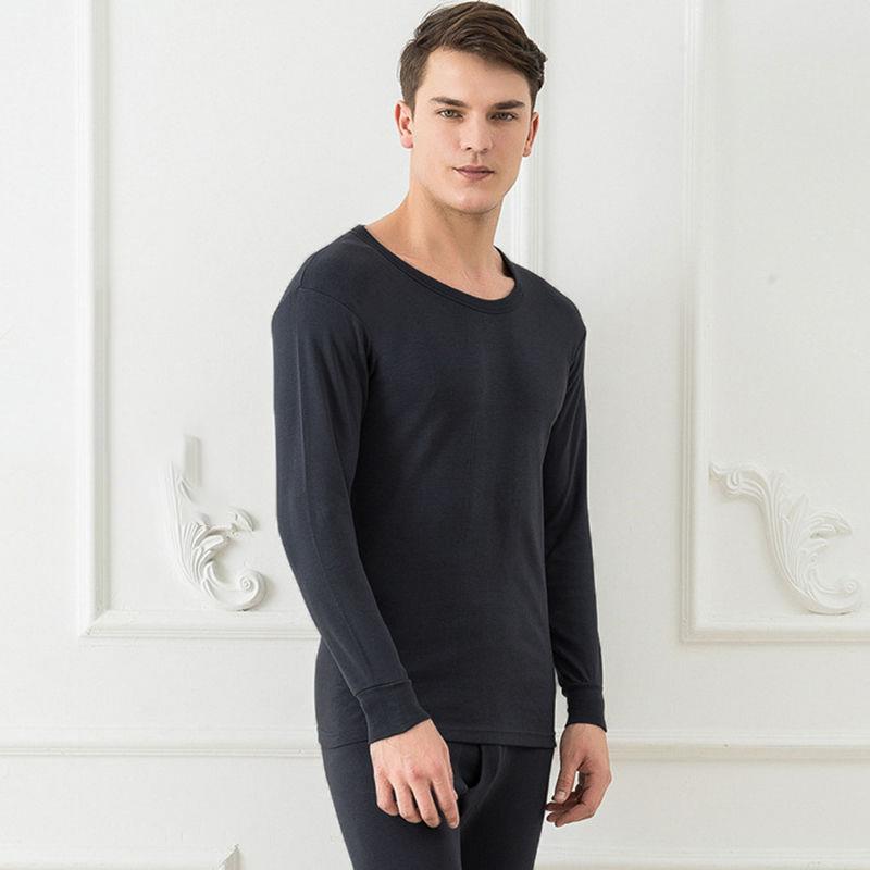 Men Winter Autumn Thicken Thermal Underwear Tight Suit High Elasticity Wearable Comfortable Versatile Soft Lining Male Pajamas Long Sleeve Breathable