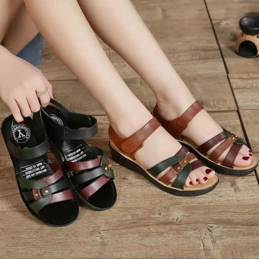 Summer Sandals Women's Flat Low Heel Non-slip Wear-resistant Sandals Outdoor