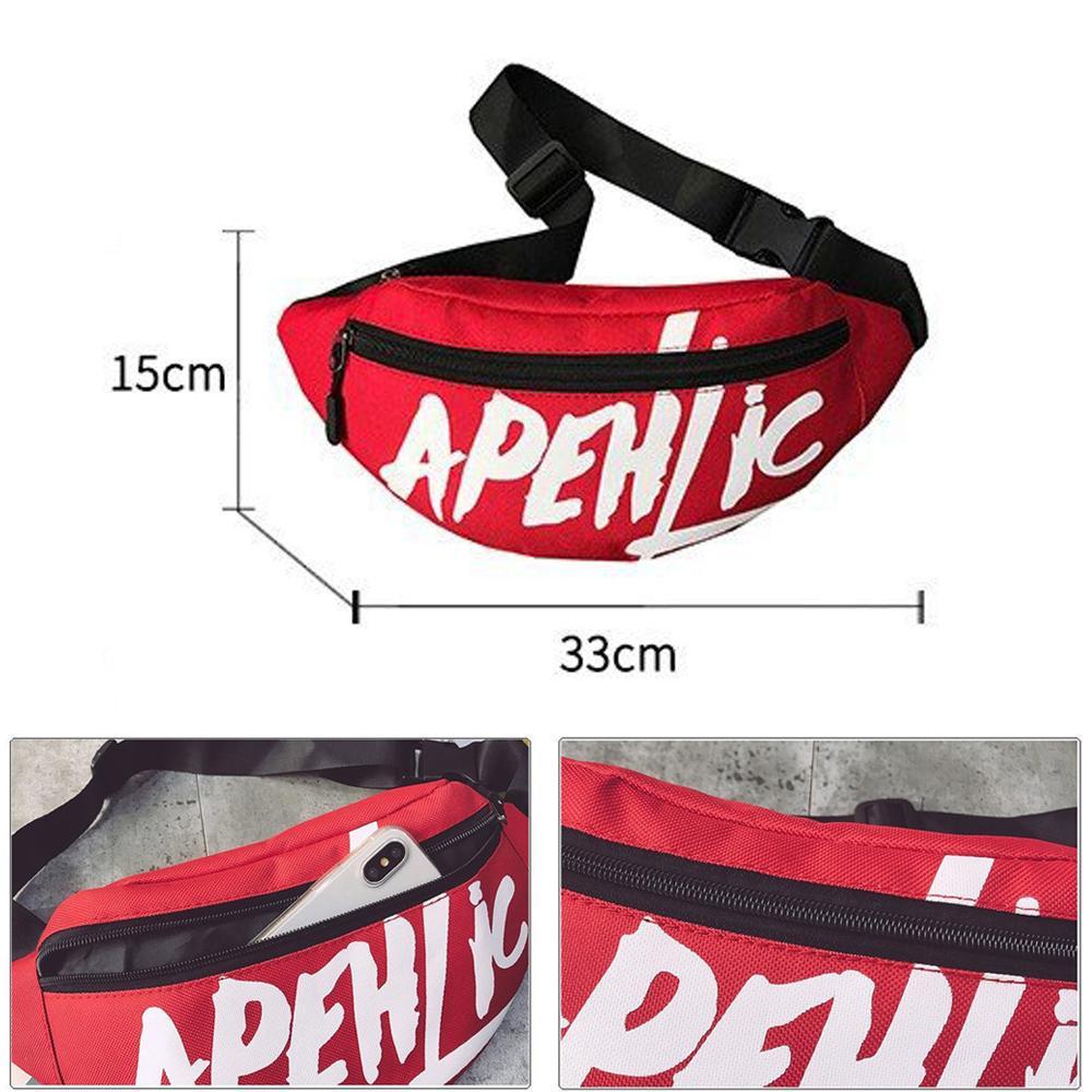 Women Man Waist Fanny Pack Belt Travel Bag Purse Chest Pouch Bullet Pack Street Style Letter Printed Bag