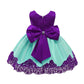 Children Dress Party Female Baby 0-6Years Old Lace Bow Dress Princess Dress and Headband Kid Clothing