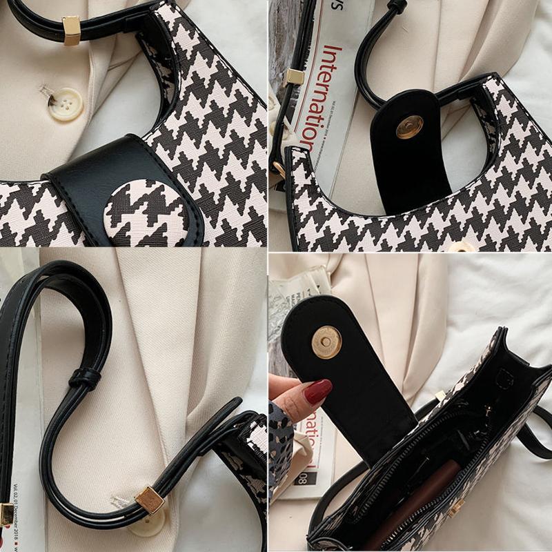 Animal Pattern Small PU Leather Armpit Bag for Women Shoulder Handbags Lady Simple Hand Bag Elegant Baguette Bag