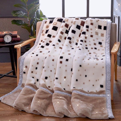 Double Thickening High Quality Blanket Flannel Blanket Coral Fleece Blanket Quilt Cushion Blanket Flannel Blanket Soft and Breathable