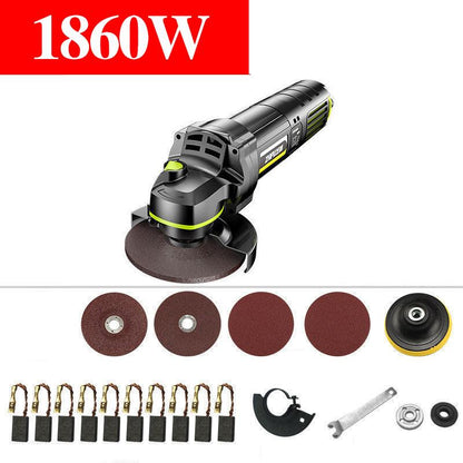 1860W Industrial Angle Grinder Utility Set Wired Electric Cutter Polisher Handheld Electric Grinder