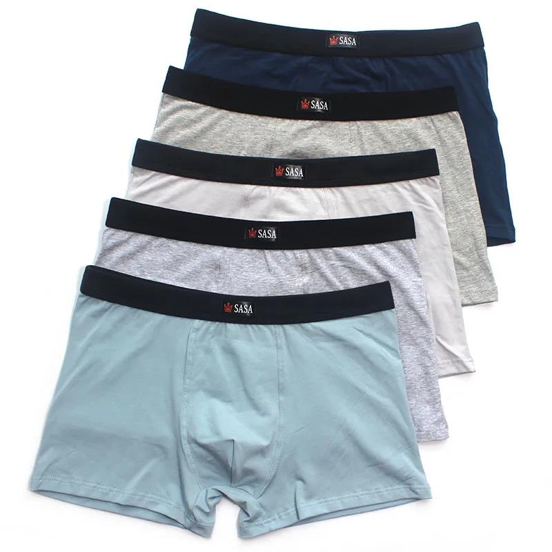 6-piece Men's Underwear Mid-waist Cotton Boxer Briefs for Young and Middle-aged Elastic Breathable Loose Boxer Briefs