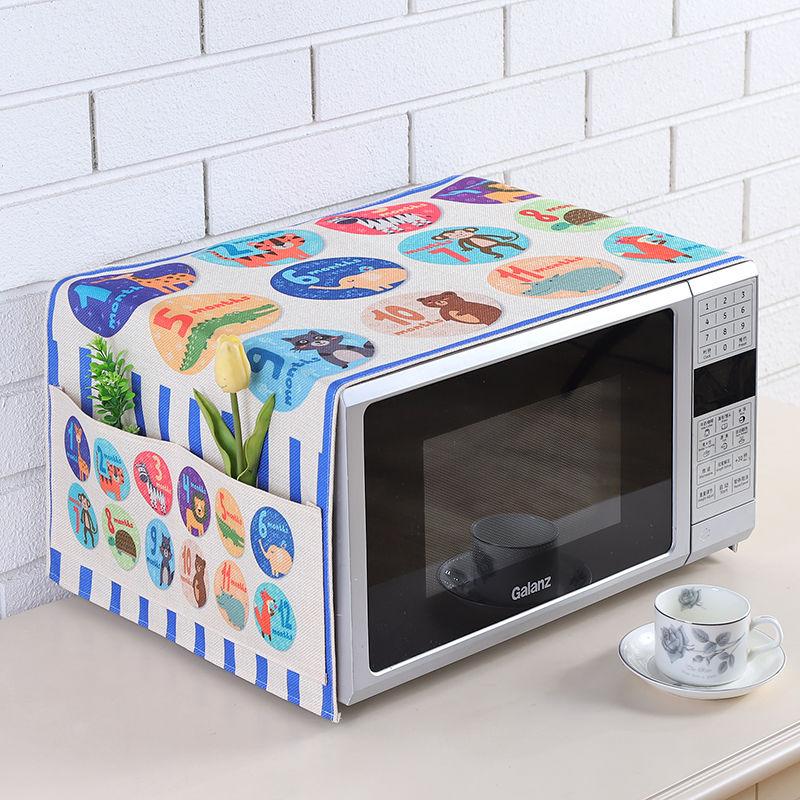 Grease Proofing Storage Bag Kitchen Accessories Double Pockets Dust Covers Microwave Cover Microwave Oven Hood