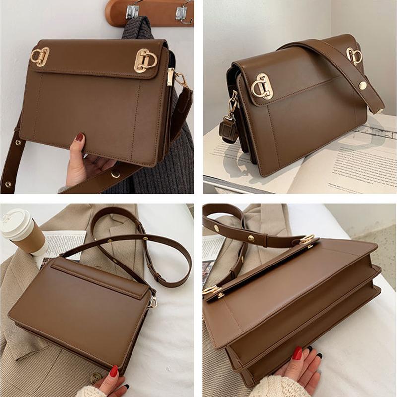 Multi-Layer Large Capacity Women Shoulder Messenger Bags Casual Female Crossbody Bags Portable PU Leather High Quality 4 Colors