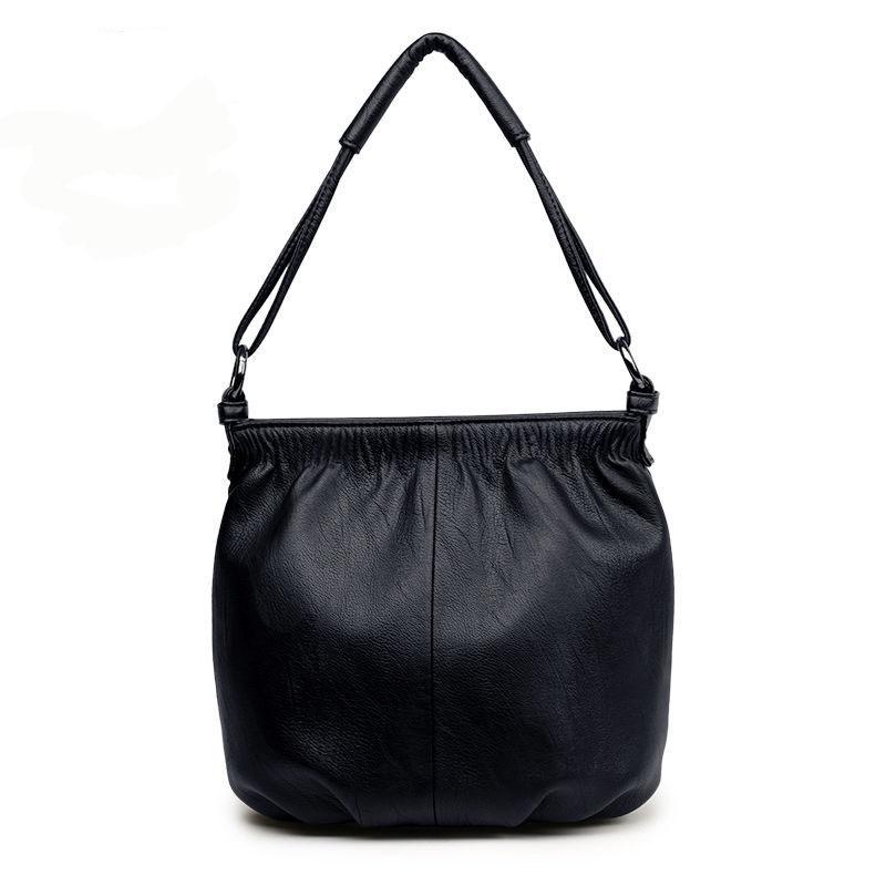 Women Bucket Bag handbag Casual Female Crossbody Bags Portable Genuine Leather Cowhide Large Capacity