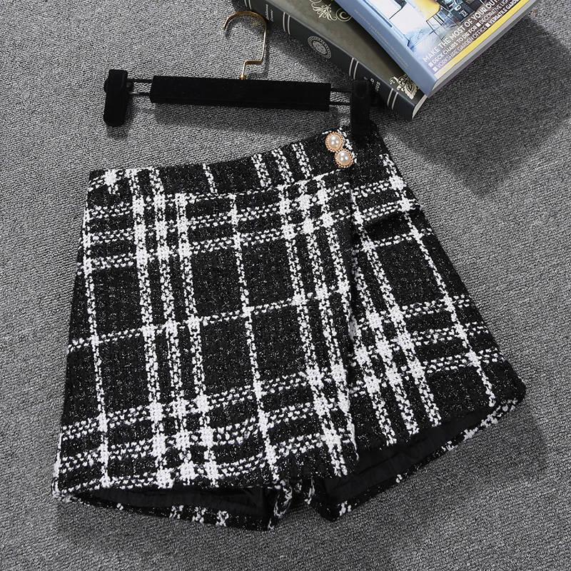 Formal Shorts Women Korean High Waist Thick Sashes Wide Leg Shorts Female Black Elastic Cool