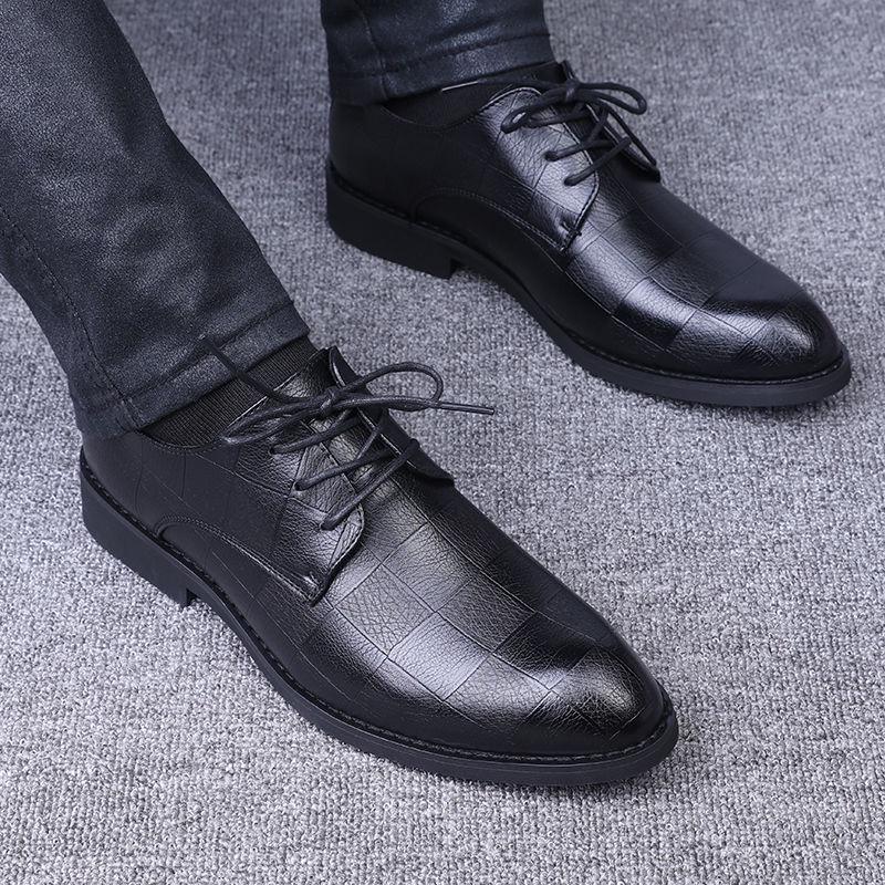 Men's Shoes  Leather Business Men Dress Shoes Retro Patent Leather Oxford Shoes for Men Size 37-44