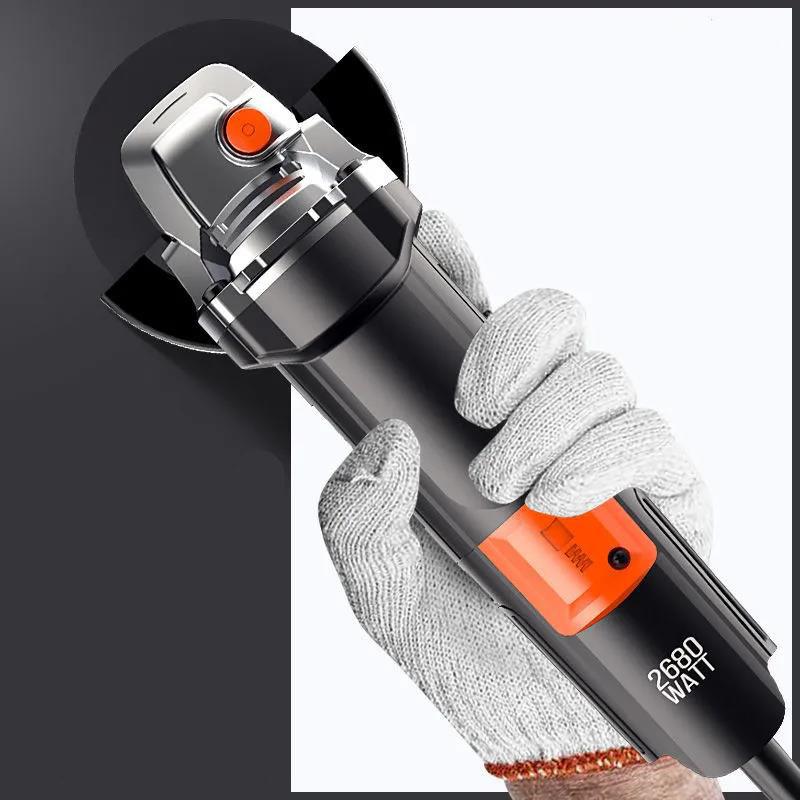 2680W Powerful Electric Angle Grinder Deluxe Set Corded Polishing Cutter 4m Line Handheld Power Tool