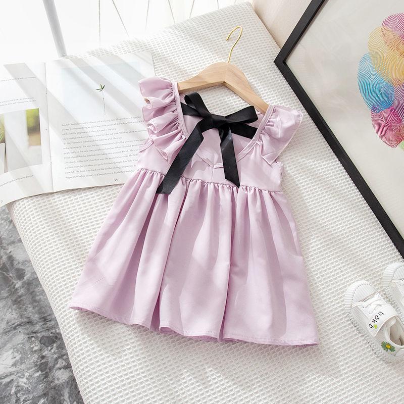 Girls Dress Korean Version of Suspenders Plaid Casual Sleeveless Party Princess Dress Cute Child Baby Kid Female Dress