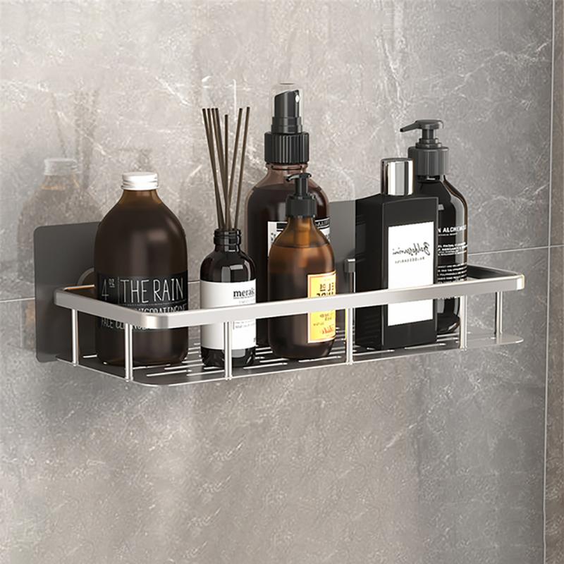 Bathroom Shelves No-drill Corner Shelf Shower Storage Rack Holder Toilet Organizer Bathroom Accessories Suction Cup Wall Rack Toilet Rack