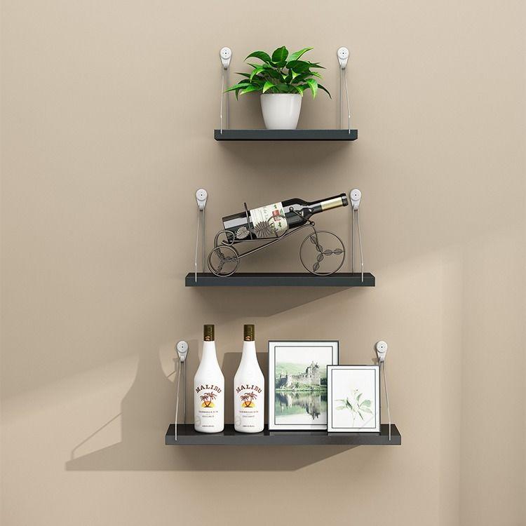 Bedroom Decoration Simple Flower Stand Wall Shelf Wall Hanging Free Punch Living Room Bookshelf